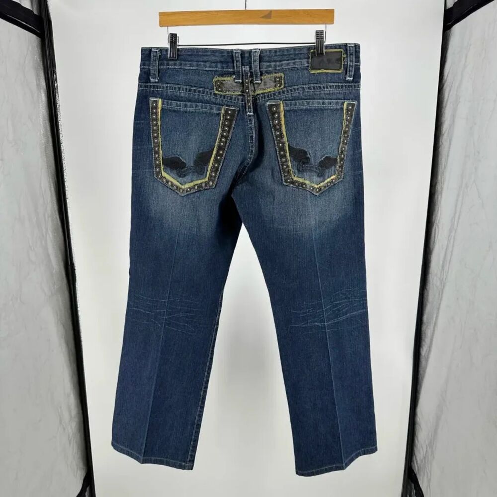 Vintage Robin's Jean Studded Rivet Denim Jeans Size 36X30